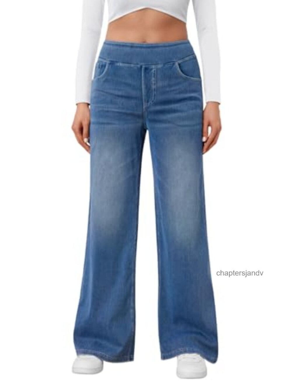 High Waisted Wide Leg Sweatpant Jeans Baggy Denim Pants